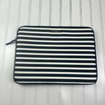 Kate Spade New York Black & White Striped Laptop Bag Sleeve Photo 1