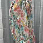Vintage Floral tie front sheer blouses size 14 White Photo 14