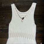 Trovata White Knit V Neck Sweater Dress Photo 4