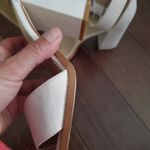 Open toes light cream colored heels size 8 women's, 3 inch chunky heels , worn 1 Pink Photo 3