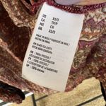 American Eagle Boho Burgundy Whimsigoth Velvet Trim Flowy Oversized Cardigan XS Photo 7