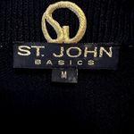 St. John Vintage  Basics Santana Knit Cardigan Military Button Front Navy Medium Photo 2