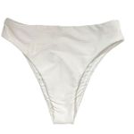 Seafolly Essentials Ribbed High Cut Bikini Bottoms White Women’s Size US 4 Photo 6