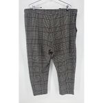 Anthropologie Herringbone Plaid Pull on Pants Size Large Cream Black Red XLP Photo 1