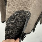 Kaktus Brown Textured Crewneck Sweater Black Boho Size Medium Acrylic Tan Photo 5