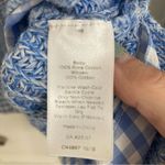 Talbots Sweater S Blue Pima Cotton Pullover Layered Gingham Trim Photo 6