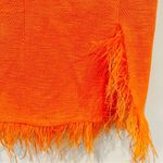 Karen Millen Boucle Feather Hem Pencil Dress Womens 8 Orange Glam Party Feminine Photo 5