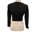 Urban Outfitters  Black Cut Out Long Sleeve Crop Top- Size Medium Photo 2