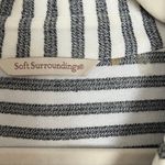 Soft Surroundings  Standout Shirt Cotton Blend Striped Button Front Tunic Top Lg Photo 3