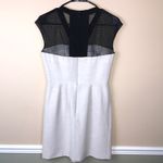 Lela Rose Women’s Taupe and Black Embroidered Top Silk Lined Dress Size 6 Photo 4