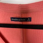 Abercrombie & Fitch  Coral Ribbed Button Front Jersey Shirt Sz Small Photo 2