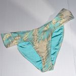 Beach Bunny NWOT  Blue & Gold Tropical HalterNeck Keyhole Bikini Top & Bottom Set Photo 7