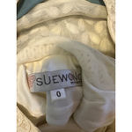 Sue Wong Dress Ivory Embroidered Beaded Leaf Pattern Sleeveless V-Neck 0 Photo 9