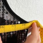 Xhilaration Black Sequin Mesh Tank Top, Y2K Indie‎ Sleaze Party Clubwear 2000s Glam Large Photo 3