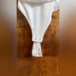 EXPRESS White Gathered Bodysuit Photo 2