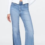 Gap High Rise Patched '70s Flare Bell Bottom Jeans Light Indigo Blue 8 Tall Photo 0