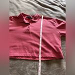 Forever 21  Coral Sorbet Cropped Short Sleeve Polo Shirt Women’s Sz 0x EUC Photo 5