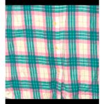 Lauren James  Pink Green Plaid Boyfriend Flannel Shirt Medium EUC Photo 6