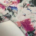 Lululemon size 8 Run inspire crop II leggings luxtreme white pink splatter mesh Photo 4