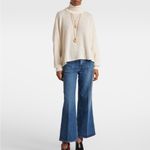 Chloé Pointelle Wool Alpaca Silk Turtleneck Sweater Iconic Milk Cream Size Small Photo 16