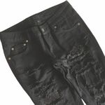 LF Carmar ❉ Skinny Shredded Knee Denim Jeans ❉ Lace Patch Lining ❉ Black 25 0 2 Photo 3