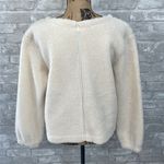 Prologue  White Sherpa Boxy Sweater Photo 5