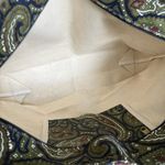 Lands' End Land’s End Leather Handle Paisley Canvas Tote Photo 6