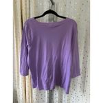 Coldwater Creek Best 100% Egyptian Cotton Boat Neck Quarter Sleeve Top XL Photo 3