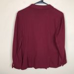 J.Crew  Women’s Academia Career Office Knit Maroon Double-Breasted Blazer Photo 4