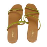 LK Bennett Revelle Lime London Sandals 41 US 10 Strappy Green Leather Flats Shoe Photo 4