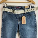 Aeropostale Vintage 90s Y2K Low Rise Stretch Flare Jeans Belt 3 4 Long tall new Photo 1