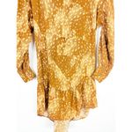 Stillwater  Don't Look Back Mini Dress Medium Animal Print Long Sleeve Aline Photo 9