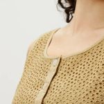 Everlane The Eyelet Scoop Neck Tank Top in Golden Hour Yellow Size 8 Preppy Photo 3