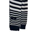 White House | Black Market Women's Sweater Snap Button Sparkle Striped Sz. Medium Photo 1