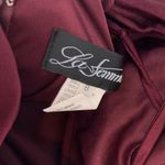 La Femme  Strappy Back Tie Trimpet Gown in Dark Berry Size US 8 Photo 4