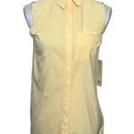 Athleta  NWT Urbanite II Tank Women’s Size XS Yellow Button Front Sleeveless Top Photo 0