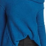 Free People teal cowl neck strawberry fields sweater size medium Photo 0