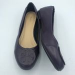 Tory Burch Minnie Purple Leather Ballet Flats Womens 5 Comfort Slip On Photo 6