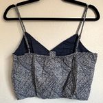American Eagle NWT AEO Floral Crop Tank Top in Blue Photo 1