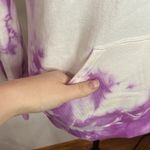 Aviator Nation  hand dyed white and purple tie dye raw neck hoodie size XS Photo 7