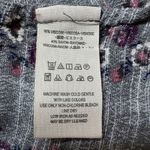 Free People  Dress S Small Gray Floral Long Sleeve Ruffle Hem‎ Boho Shirt Dress Photo 6