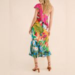 Farm Rio Mixed Flowery Ruffle One Shoulder Dress - multi - large *IR* $320 MSRP Photo 4