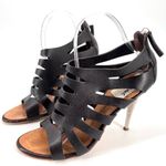 Giuseppe Zanotti leather caged metal heel size 9 B bootie Strappy cut out Photo 0