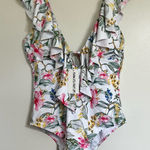 One Piece Floral Swimsuit V Photo 0