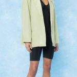 Pretty Little Thing Sage Green Woven Extreme Oversized Blazer Photo 0