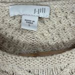J.Jill Cable Knit Sweater Womens S Ivory Fisherman Wool Blend Classic Minimalist Photo 3