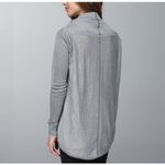 Lululemon Womens Gray/Stripe Iconic Wrap Sweater Sz 10 Athleisure Cashmere Blend Photo 1