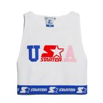 ZARA NWT STARTER 50 USA Crop Top Medium White Red Blue Photo 6