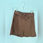 Princess Polly  chocolate brown shorts with buckle size 2 Photo 7
