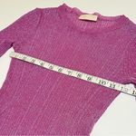 Ulla Johnson  Diana metallic irridescent magenta sweater, ribbed sz Petite (XS) Photo 3